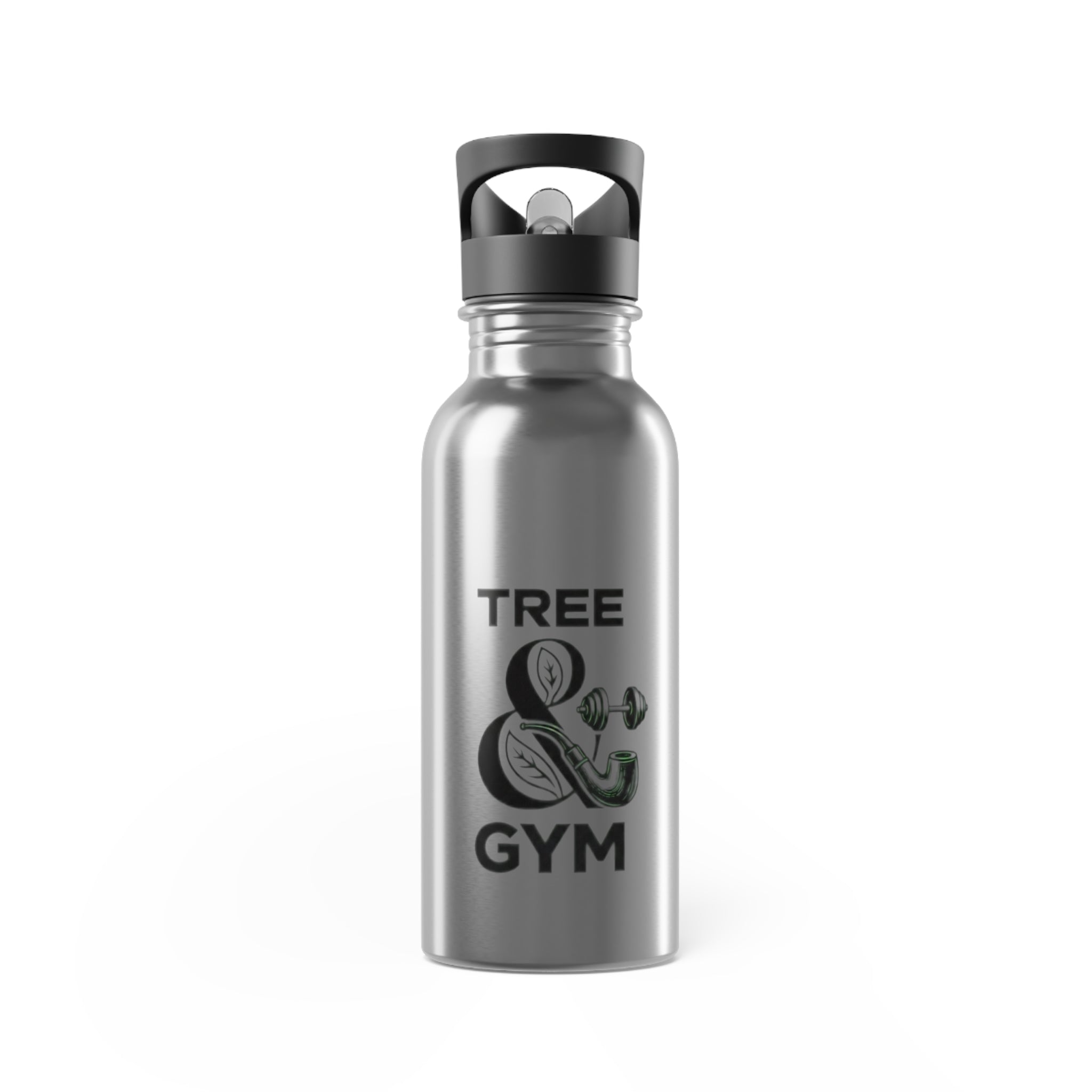 Tree & Gym Stainless Steel Water Bottle | 20oz Straw Bottle