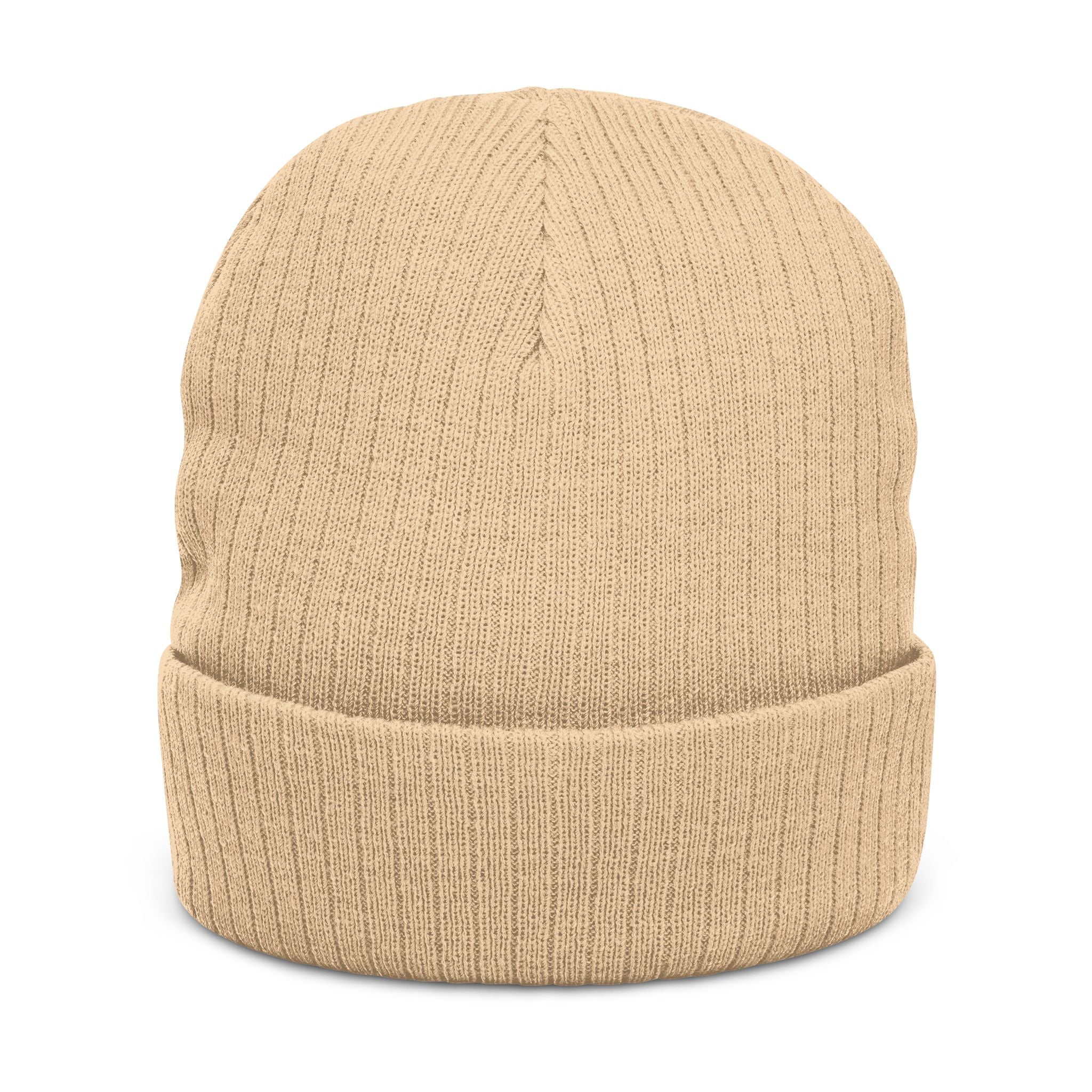 Embroidered Ribbed Beanie — 'Tree & Whole Foods' Logo Knit Hat