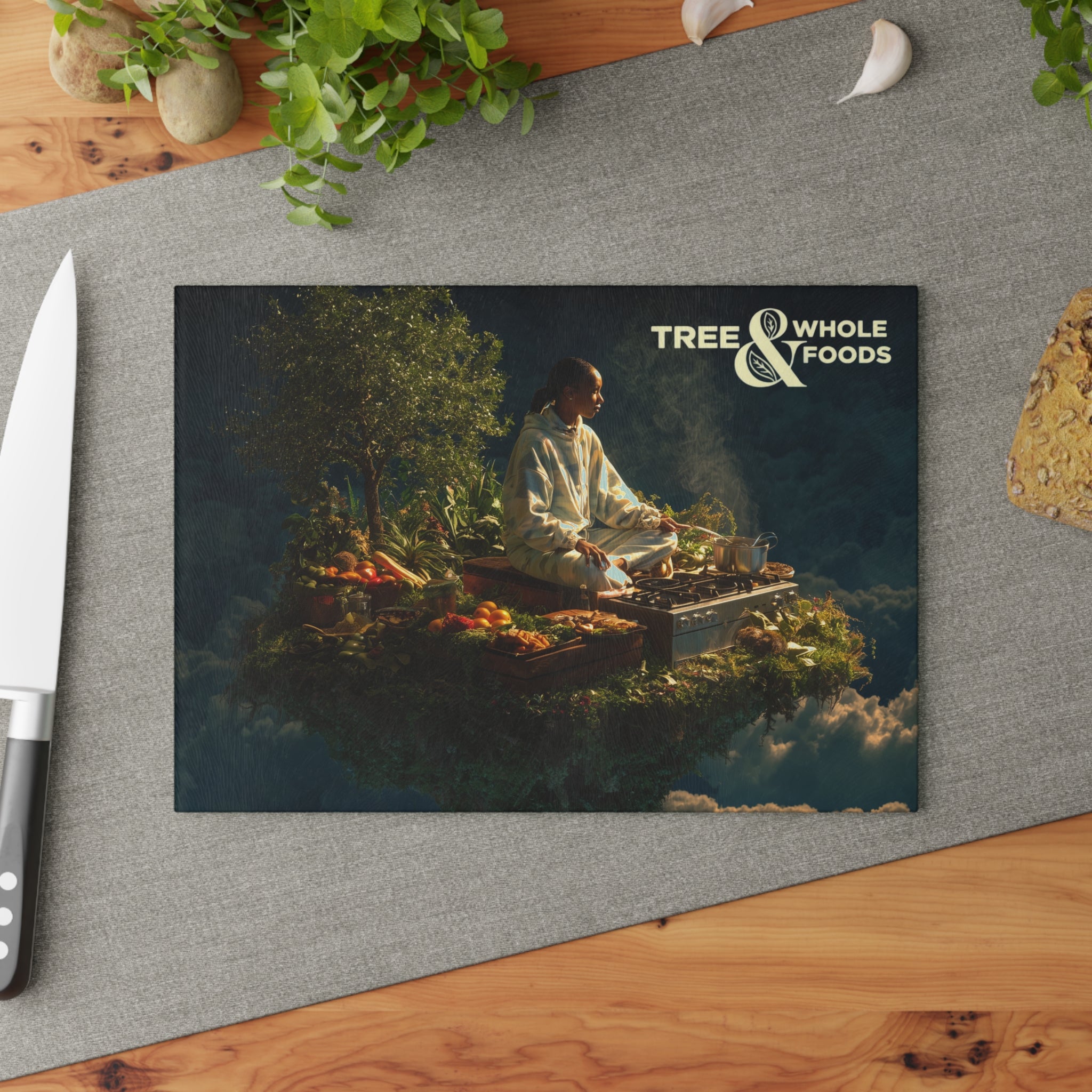Graphic Tempered Glass Cutting Board
