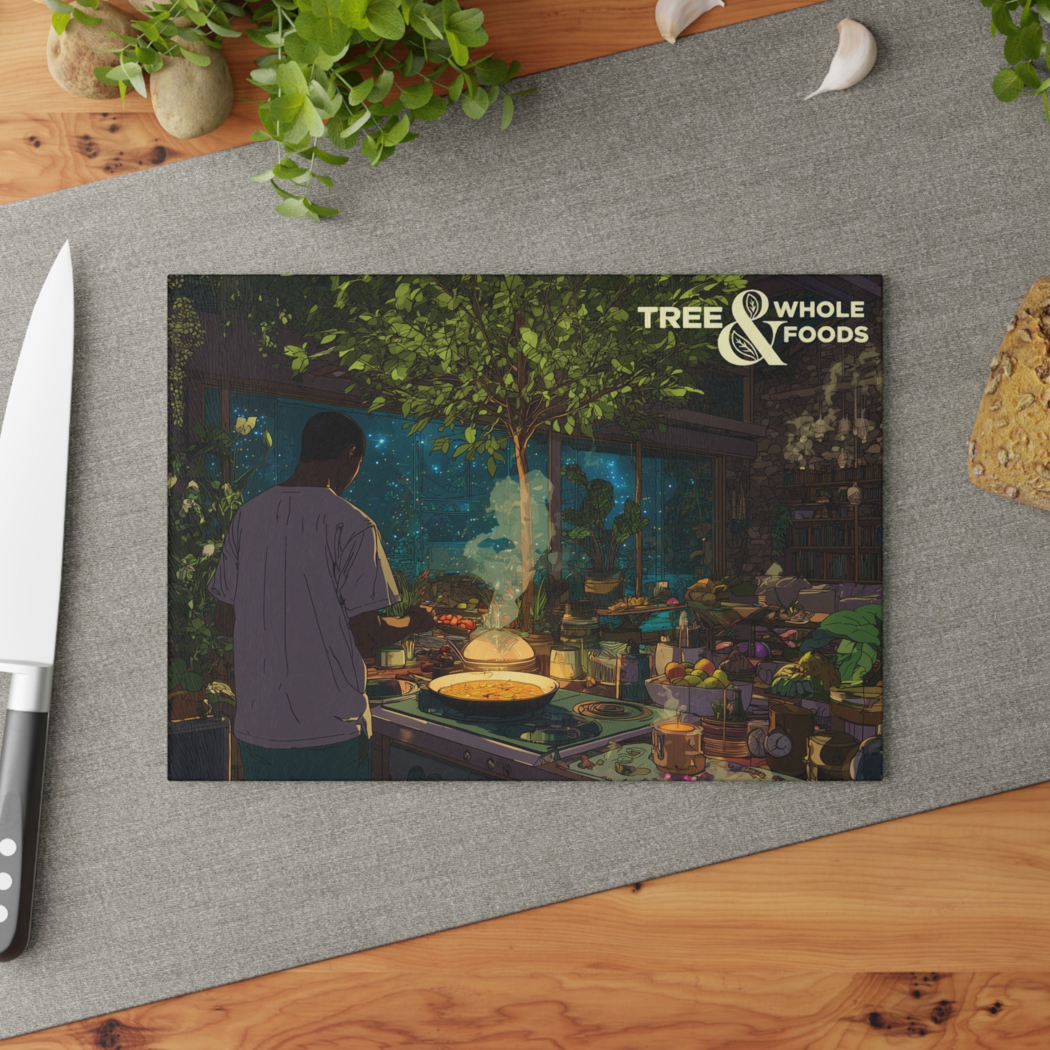 Graphic Tempered Glass Cutting Board