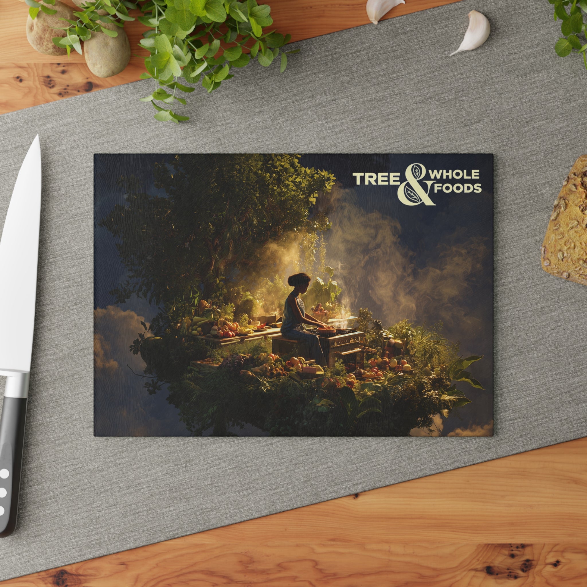 Graphic Tempered Glass Cutting Board