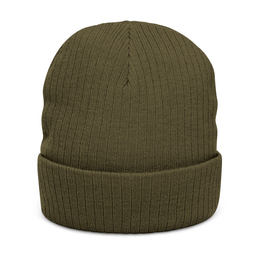 Embroidered Ribbed Beanie — 'Tree & Whole Foods' Logo Knit Hat