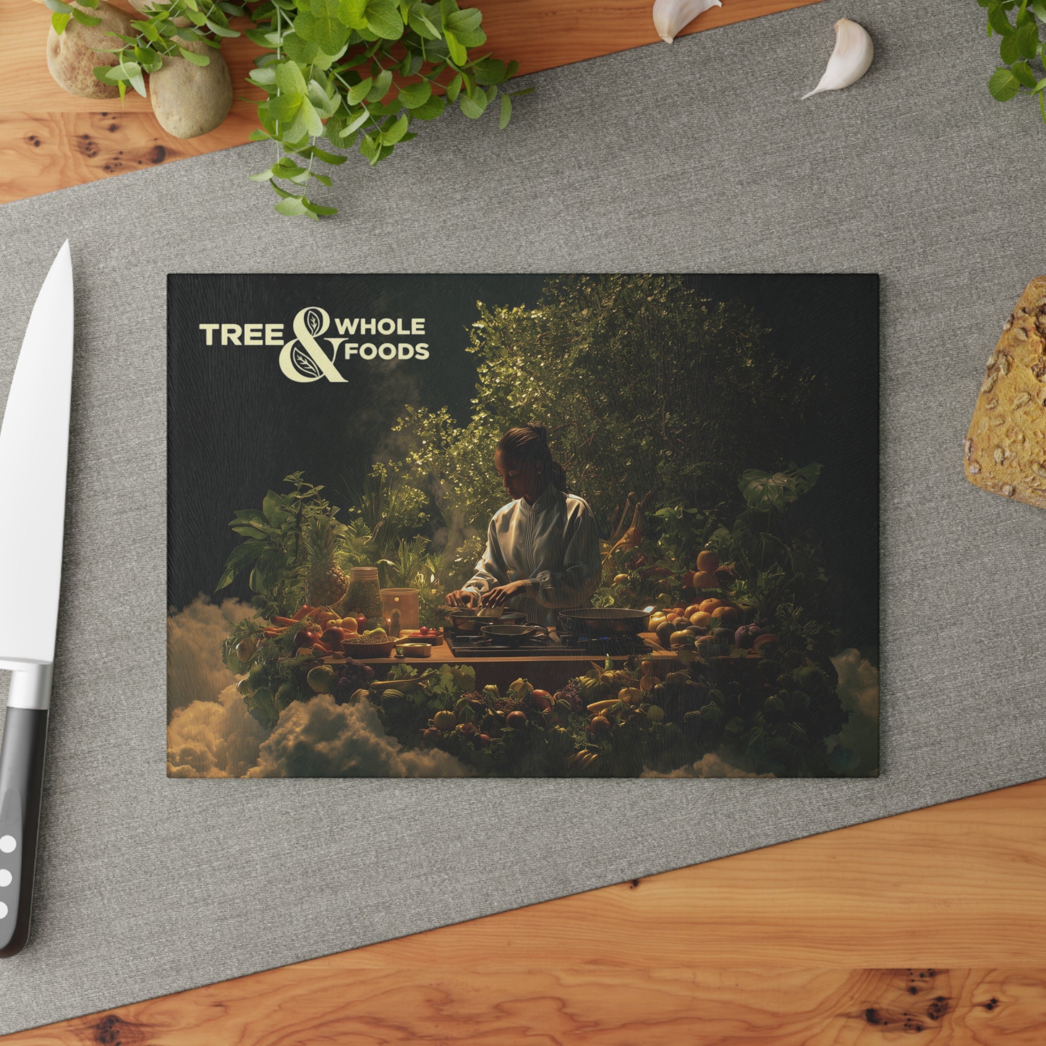 Graphic Tempered Glass Cutting Board