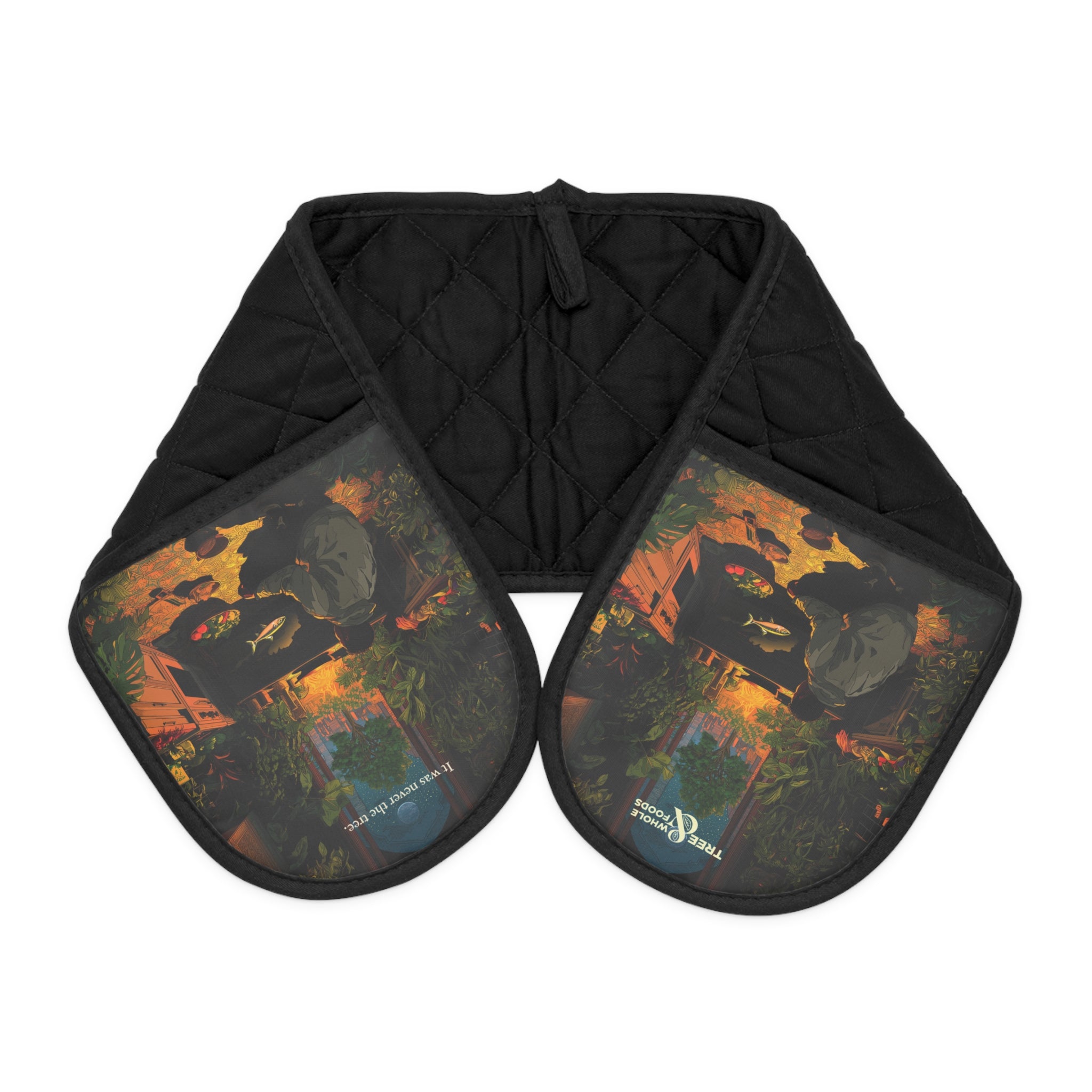 Double Oven Mitts - Heat-Resistant Quilted Pot Holders