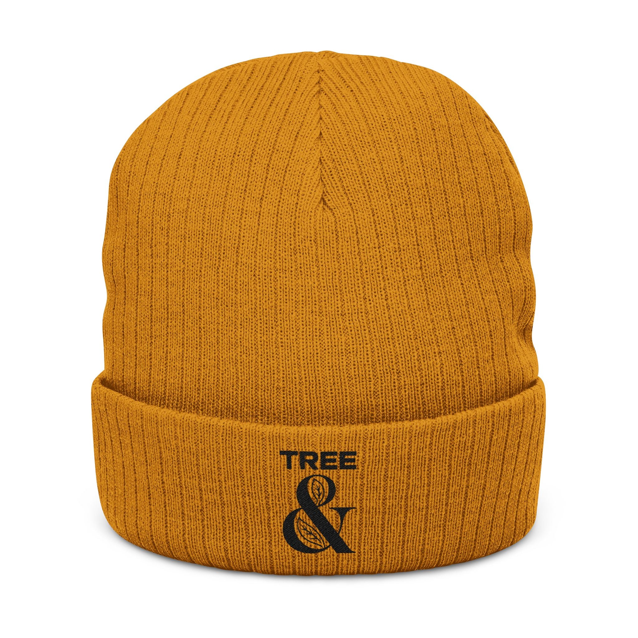 Tree & Ribbed Knit Beanie